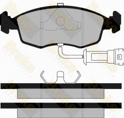 BRAKE ENGINEERING pa408 -  Комплект тормозных колодок, дисковый тормоз